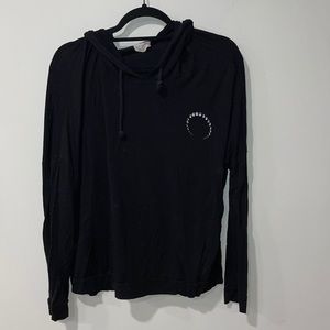 LA hearts - black lightweight moon phase hoodie
